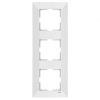 Рамка тройная  вертикальная белая VIKO MERIDIAN 90979023-WH
